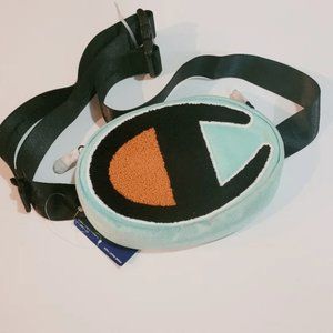 CHAMPION OVERSIZE BLACK C LOGO FANNY PACK SHOULDER BAG MINT GREEN WAIST BAG